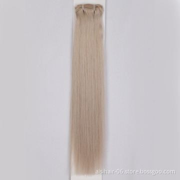 Aisi Hair 10A 100% Brazilian Unprocessed  Human Hair Bundle 20inch Double Drawn Blonde Human Hair Extension For Women